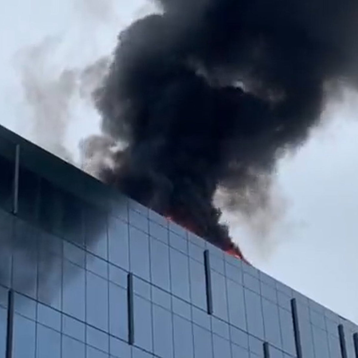 Explosion heard in DC before high-rise fire