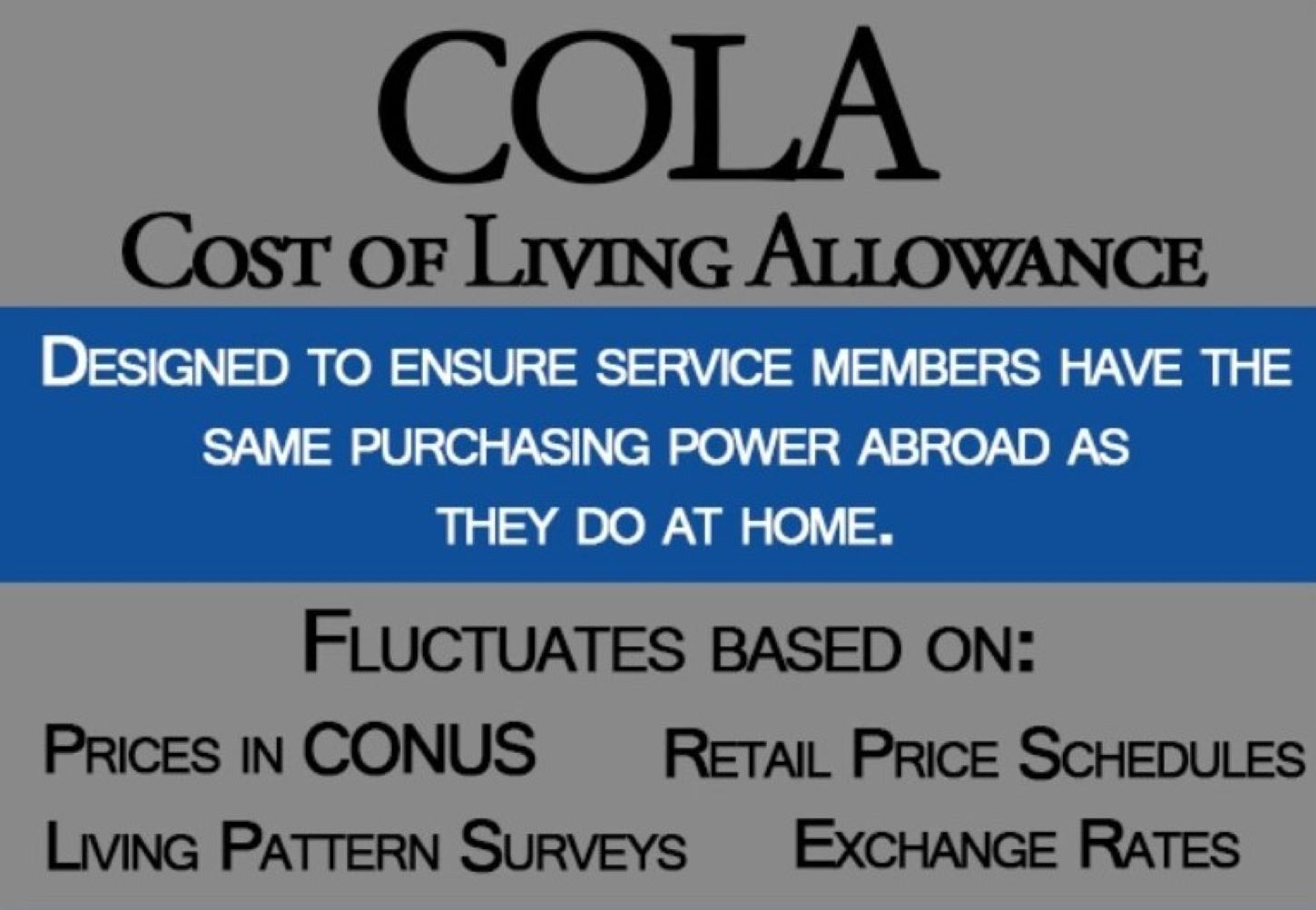 DoD COLA policy may mean pay cuts for some troops