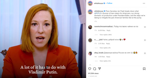 Biden blames Putin for gas hike, Russians flood comments