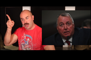 Handsome man with mustache goes off on company that scammed $20 million from military