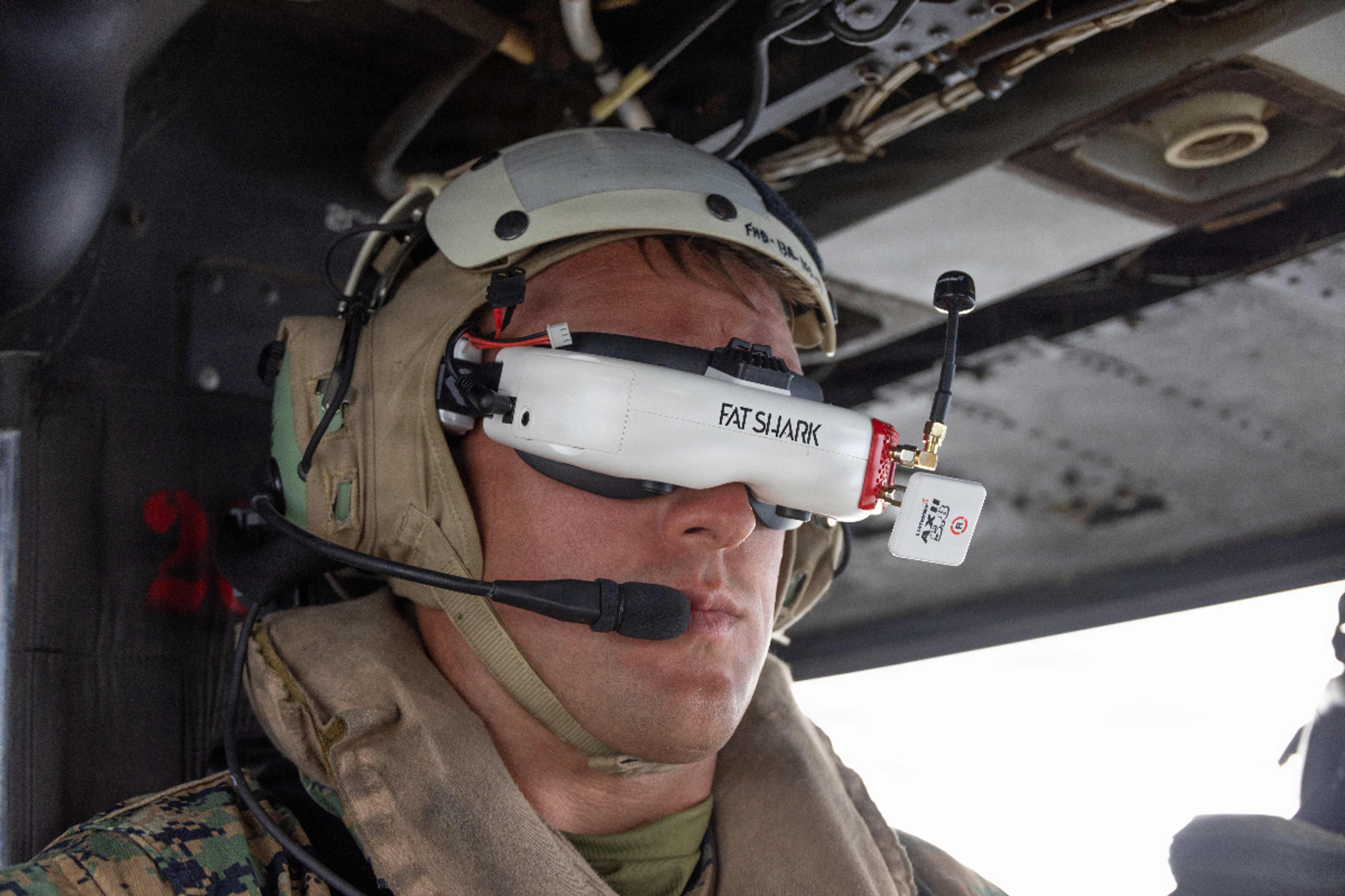 Marines Experiment With Countering Drone Swarms From UH-1Y Venom