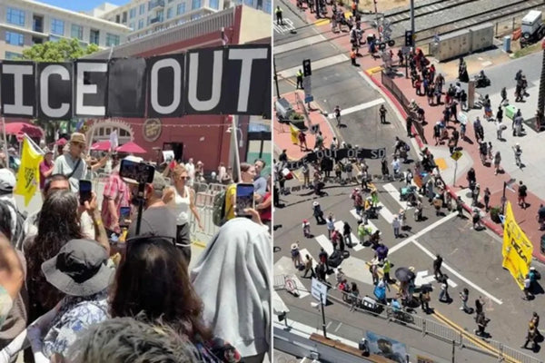 Comic-Con Crowds Walk Into Anti-ICE Protest