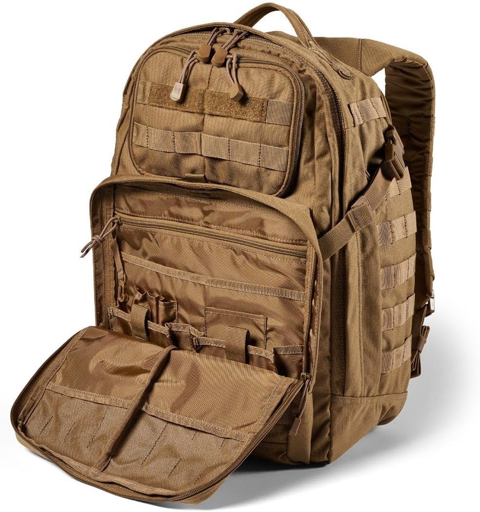 5.11 Tactical Backpack, RUSH 24 2.0 Military Survival Molle Back Pack with Laptop Compartment, 37L, Style 56563ABR/56564ABR