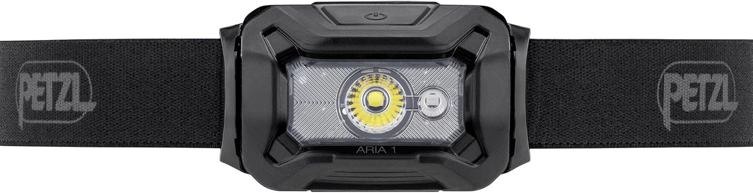 PETZL ARIA 1 RGB, Compact, Durable, Waterproof headlamp with White, red, Green and Blue Modes, 350 lumens, Camo