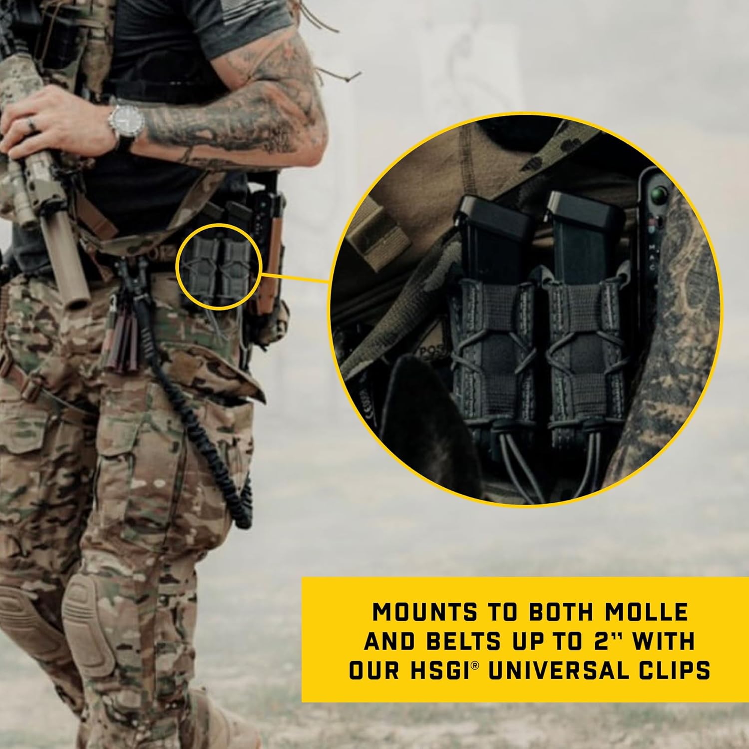 High Speed Gear Double Pistol Taco Mag Pouch | Universal Pistol Magazine Holster | Rapid Response and MOLLE Compatible