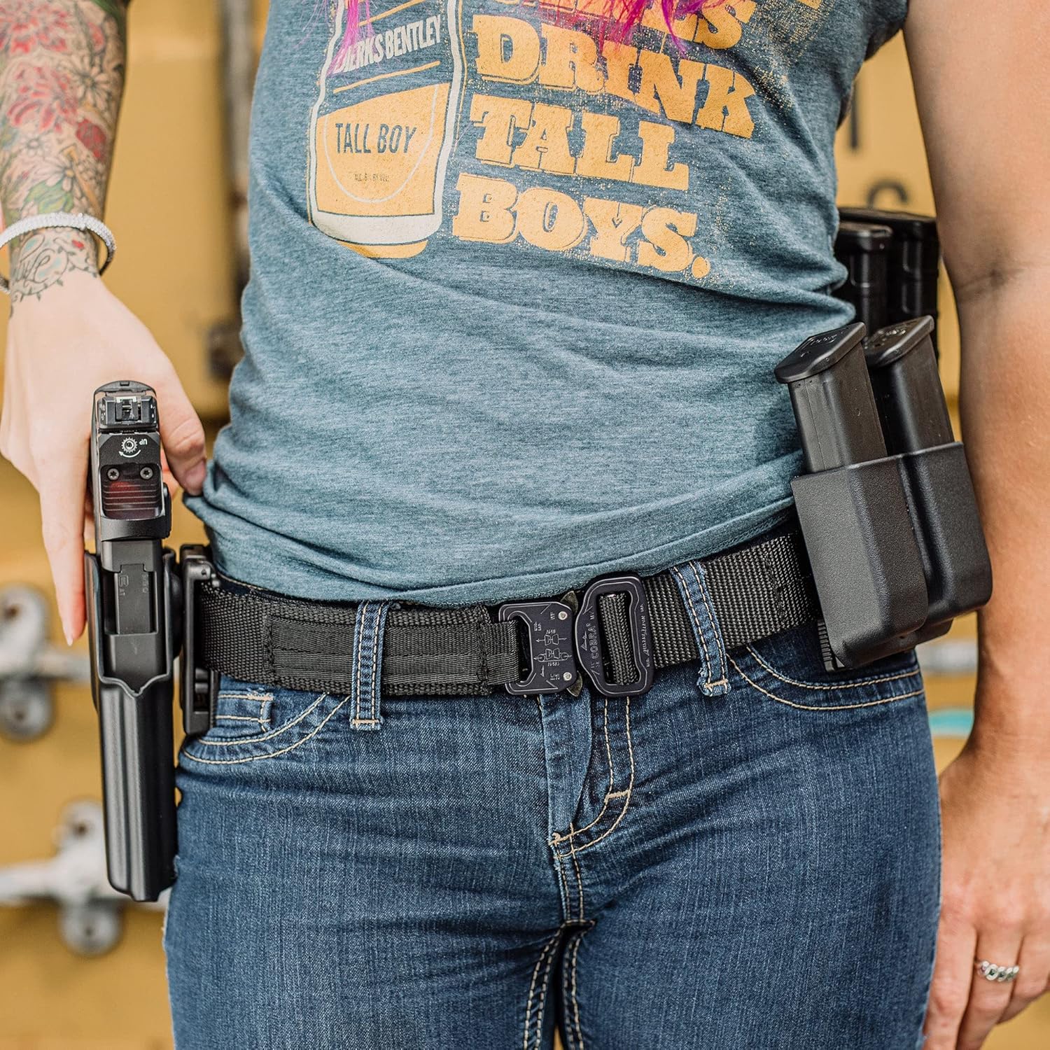 OWB Double Mag Pouch for S&W M&P 9/40, Sig P320, Beretta 92/96, Springfield XD 9/40 & More - USA Made - Signature Double Magazine Carrier with Tek-Lok