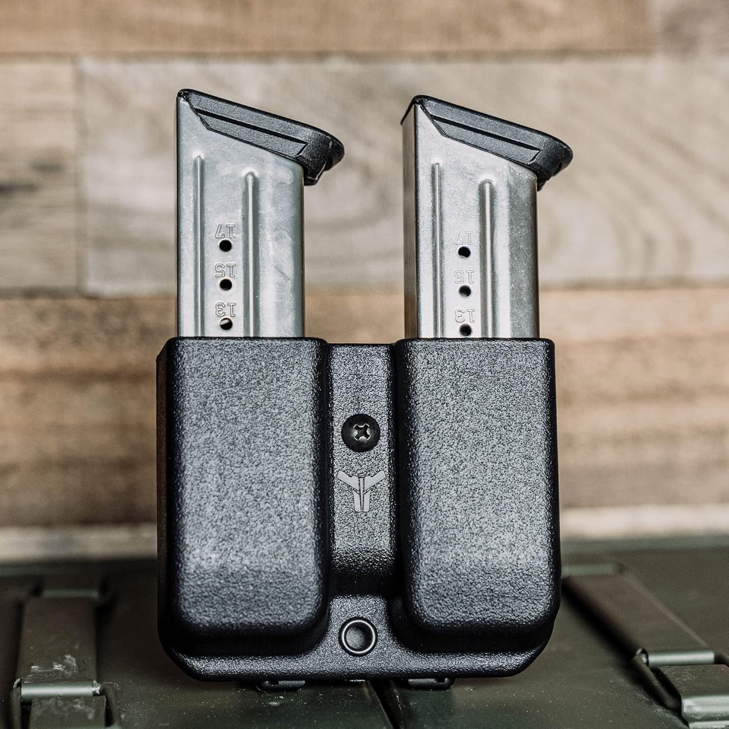 OWB Double Mag Pouch for Glock 20, 21, 29, 30, 40, 41, H&K USP .45 & More - USA Made - Signature Double Magazine Carrier with Tek-Lok Belt Attachment