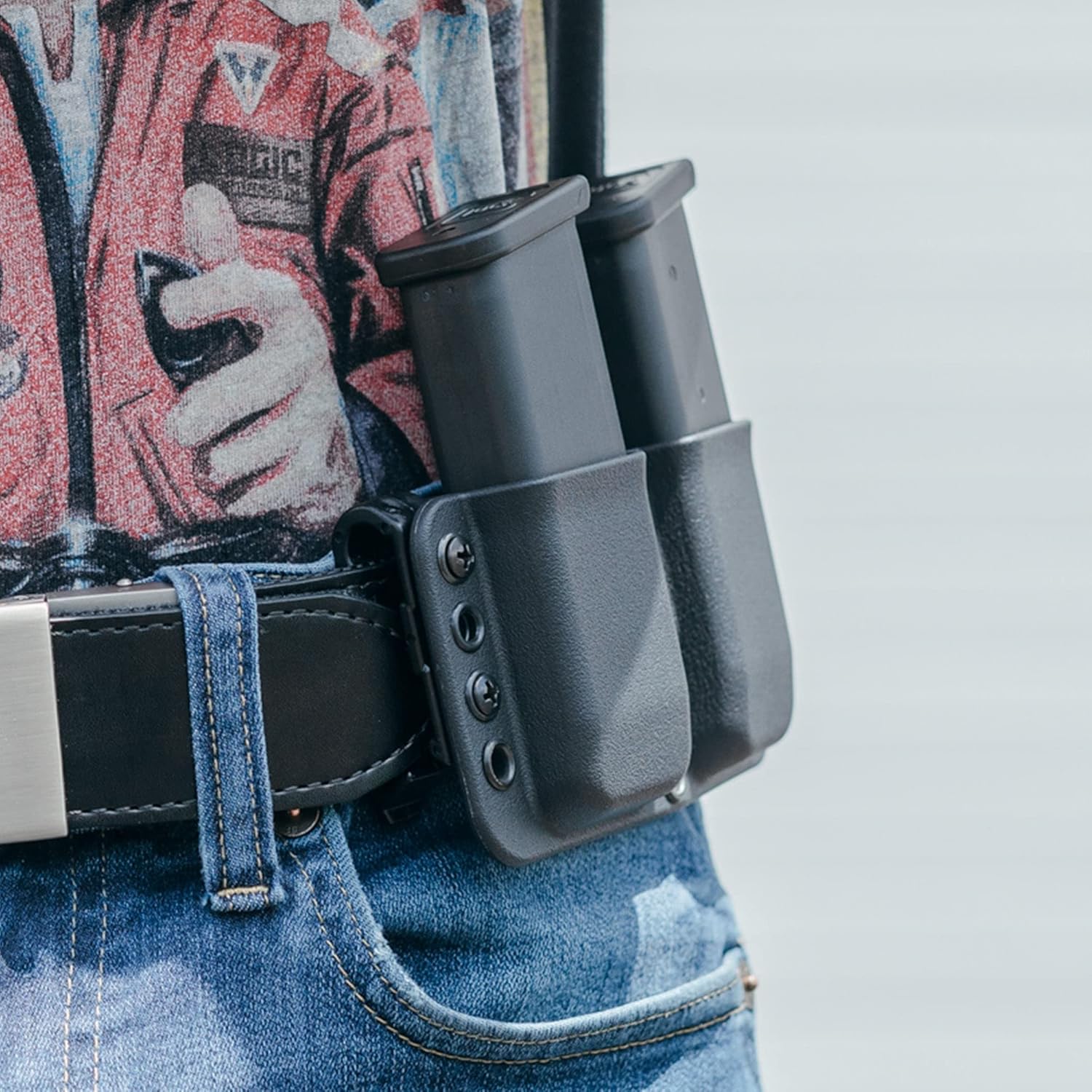 OWB Double Mag Pouch for Glock 17, 19, 22, 23 & More - USA Made - Total Eclipse Double Mag Pouch by Blade-Tech Holsters