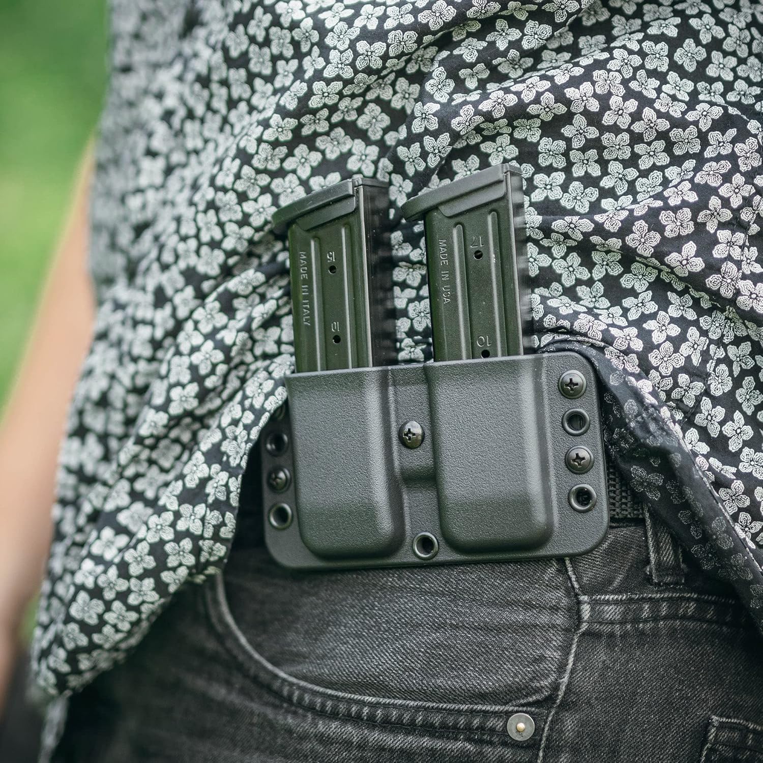 OWB Double Mag Pouch for Glock 17, 19, 22, 23 & More - USA Made - Total Eclipse Double Mag Pouch by Blade-Tech Holsters