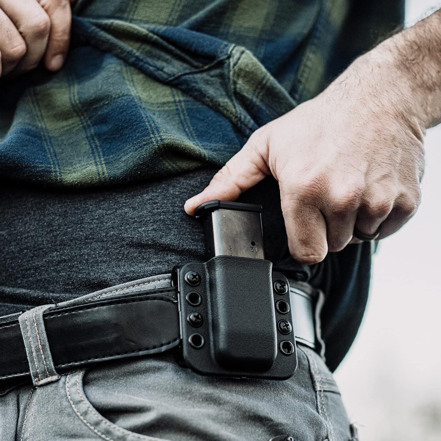 OWB Single Mag Pouch for Glock 17, 19, 22, 23 & More - USA Made - Total Eclipse Single Mag Pouch by Blade-Tech Holsters